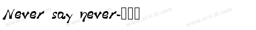 Never say never字体转换
